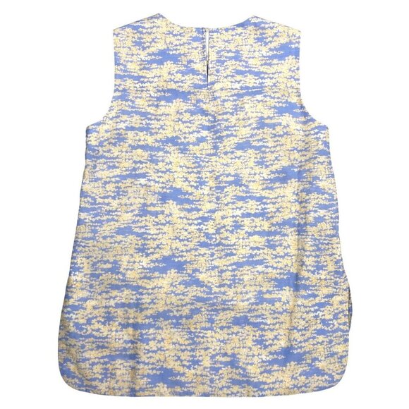 Cos Womens Sleeveless Blue & Yellow Patterned Top US 6 Round Neck shell - Picture 4 of 10
